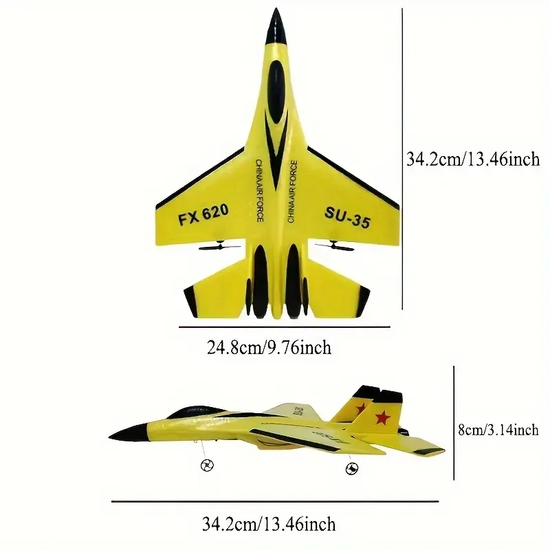 SU-35 Remote Control Jet – 2.4GHz RC Foam Glider Plane with 2 Batteries - Image 8