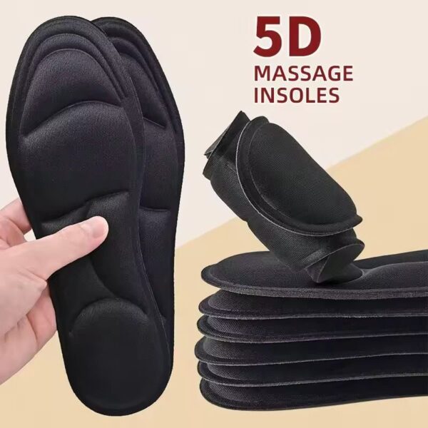 5D Memory Foam Insoles Soft Cushion for All-Day Comfort