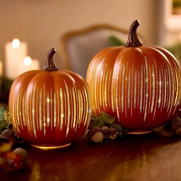 2025 HOT SALE - Illuminated Starry Night Glass Pumpkins by ValerieSame as in the